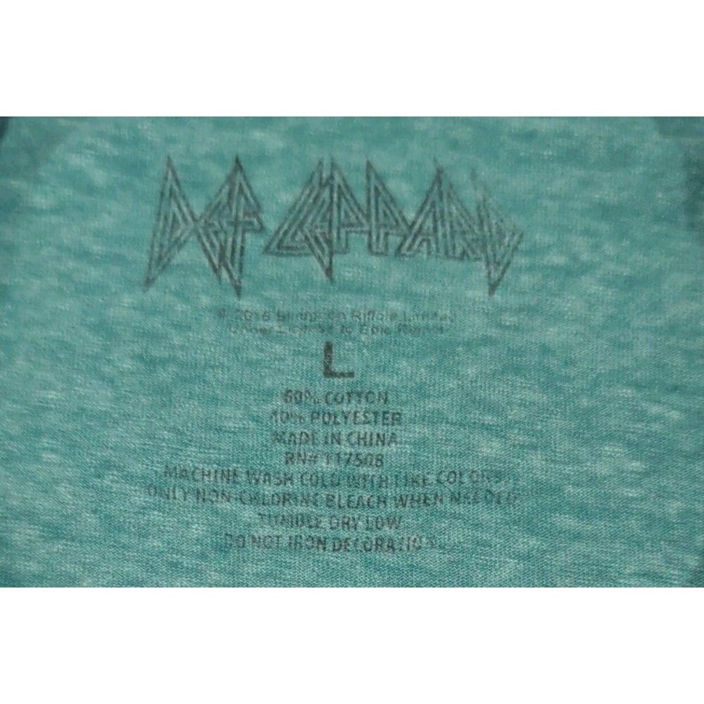Def Leppard Long Sleeve Jersey Style TShirt Adult Size Large - Picture 3 of 6